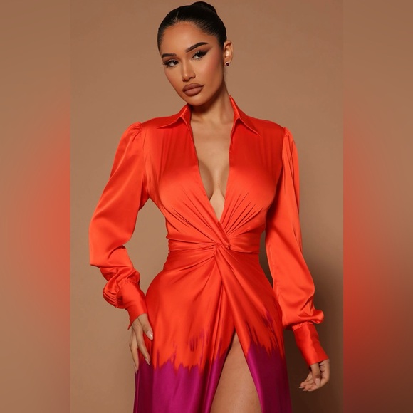 Melissa Ombre Maxi Dress - Orange/combo - Picture 7 of 7